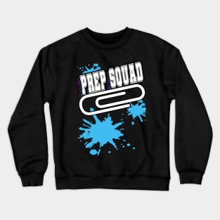 Prep Squad Team Work Splatter Blue Crewneck Sweatshirt